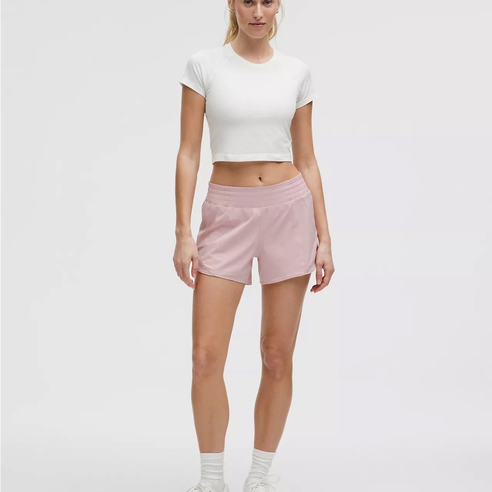 NWT LULULEMON - Pink Haze Hotty Hot HR Lined Short 4" - $68 - Size 12 - Picture 5 of 11